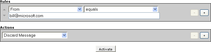 Adding a spam filter